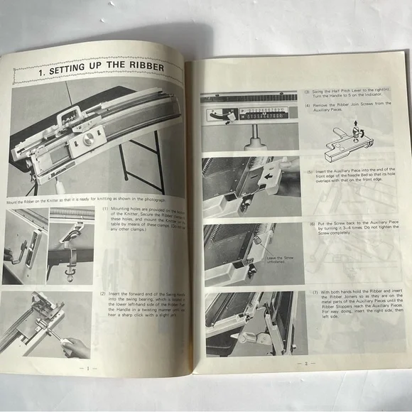 Knitting Machine Instruction Book SRP-50 Ribbing Attachment Singer Ribber - Picture 5 of 5